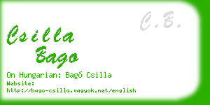 csilla bago business card