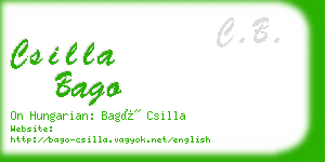 csilla bago business card